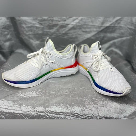 Puma softride Sophia running shoes size 6C (narrow) white & rainbow swirl - Picture 9 of 12